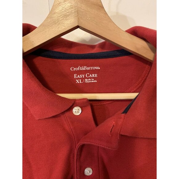 Croft and Barrow Polo Sz XL Red‎ Faded - Picture 2 of 7